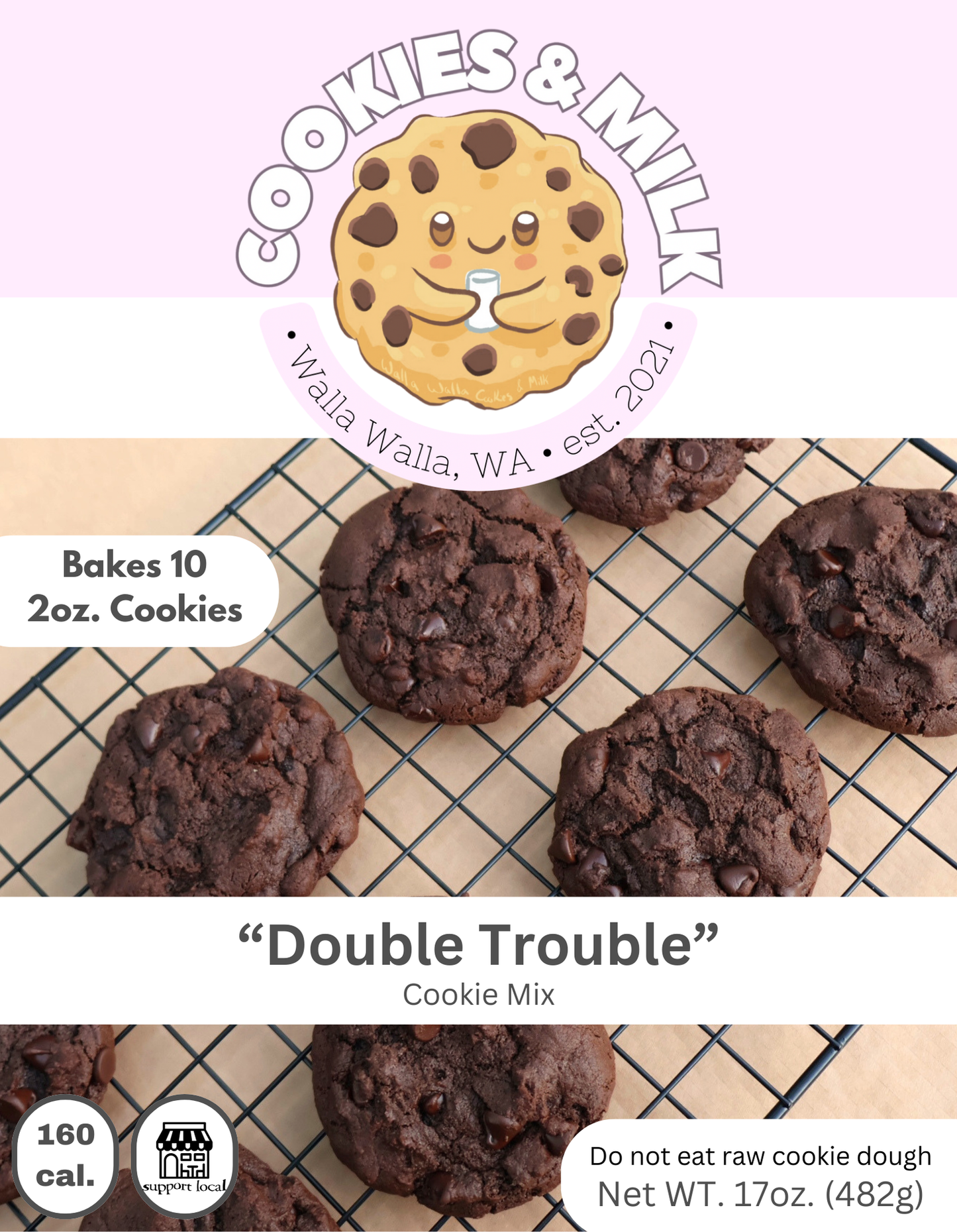 Double Trouble Cookie Mix - 1 Case (12-17oz mixes per case)